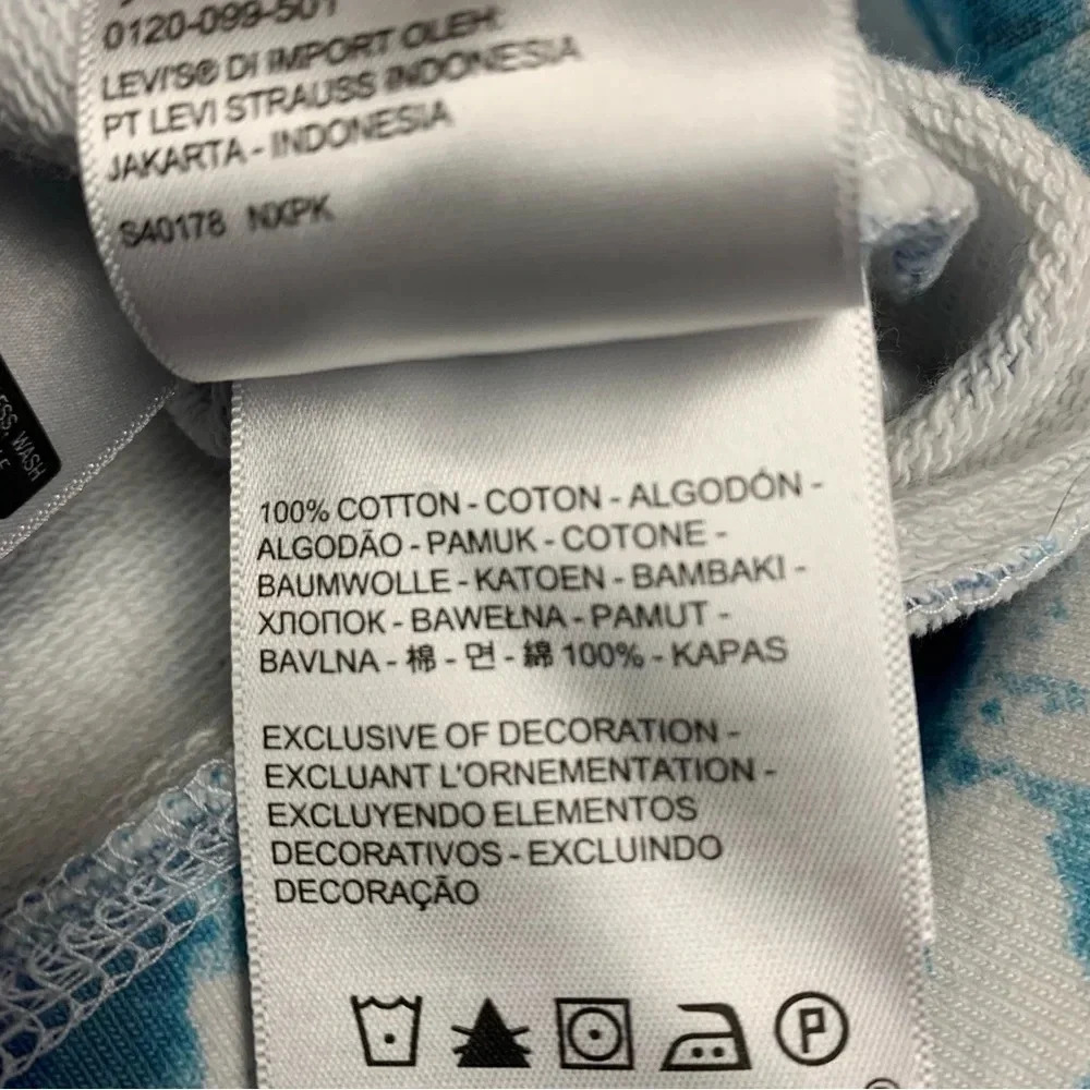 Levi’s crewneck sweatshirt size XL oversized blue and white with orange - Picture 7 of 8